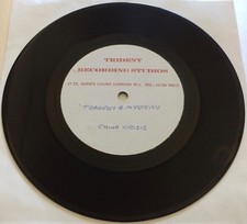 CHINA CRISIS Tragedy & Mystery RARE 7" ACETATE PROMO SINGLE 1983 Trident Studios