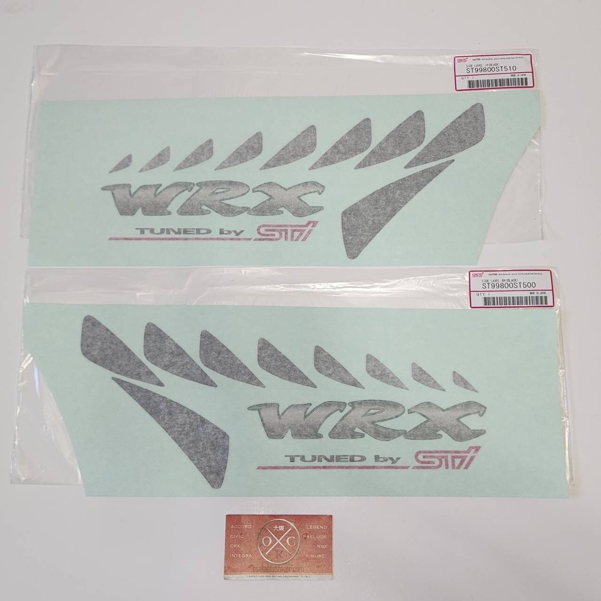 スバル純正 インプレッサ GC8 WRX STI サイドラベル ドアステッカー Genuine OEM GC8 Subaru WRX Tuned By STi Side Decal Door Sticker