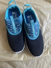 SPEEDO Size L 4-5 Girls' Surf Strider Water Shoes Black And Teal