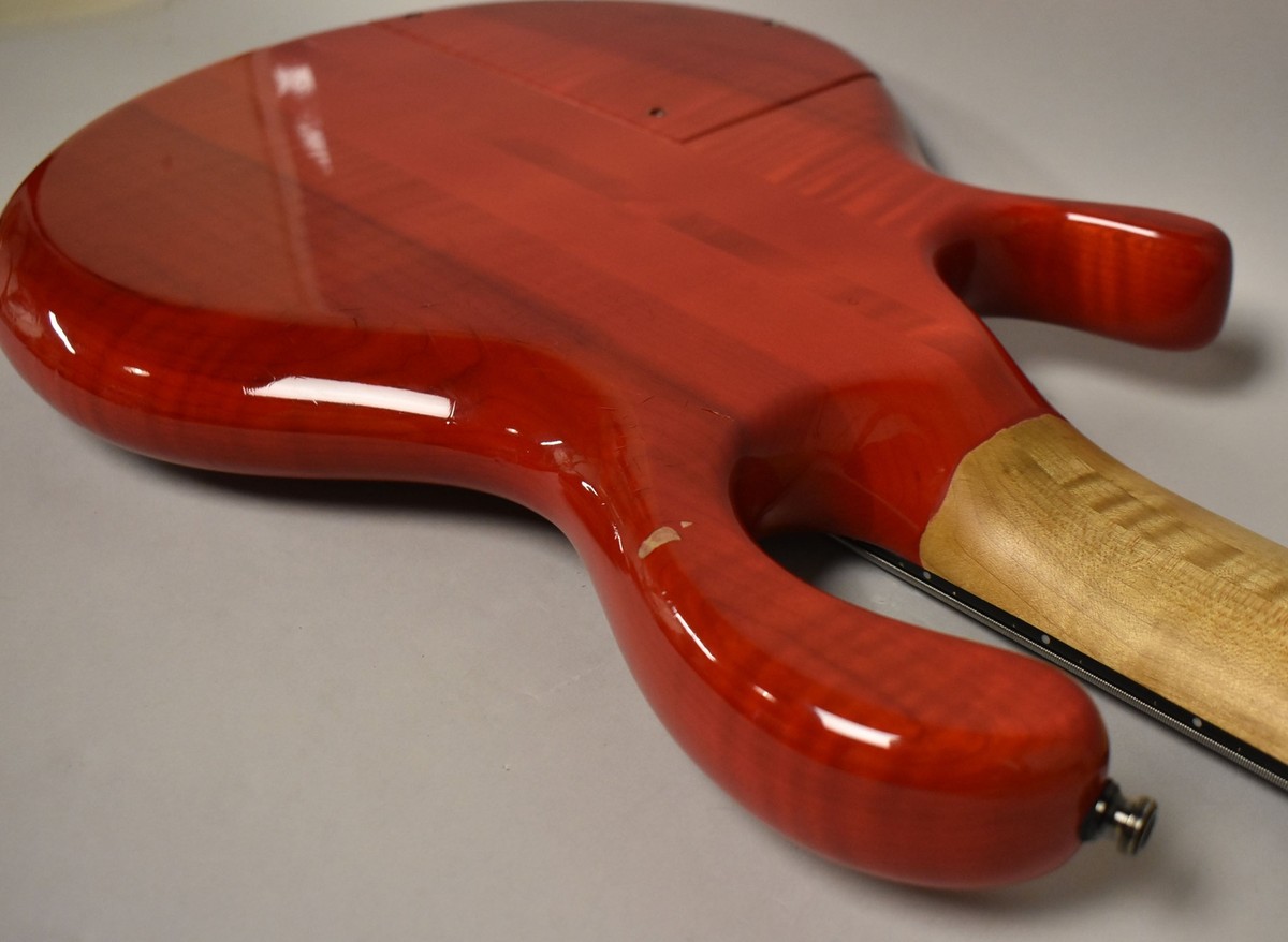 1990 Pedulla MVP-5 Bass Fretless Conversion 5-String Red w 1990 Pedulla MVP-5 Bass Fretless Conversion 5-String Red w