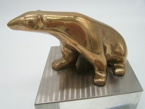 LOET VANDERVEEN BRONZE BEAR 69/500 LUCITE BASE - Picture 3 of 8