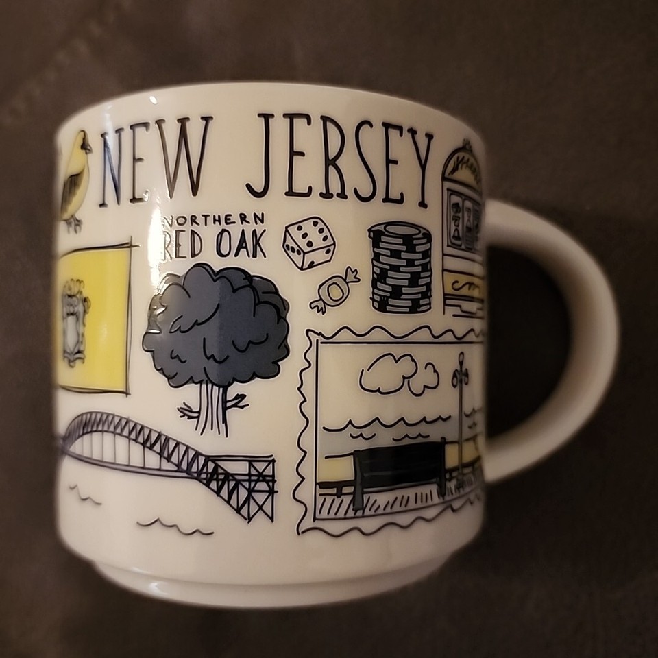 Starbucks New Jersey Mug Been There Series Ceramic Coffee Cup 14 Oz
