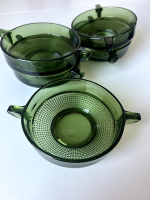 Rare Swedish MCM 1960s Kjell Blomberg ''Vineta''  Gullaskruf Bowls,  Olive Green