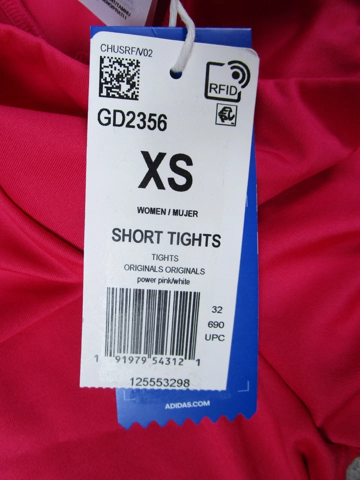 Adidas Pantalones Cortos Medias Para Hombre XS Tiro Alto Motociclista Rosa Parte Inferior Compresión Ropa Activa Foto 4 de 4