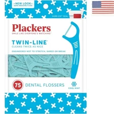 Whitening Twin Line Floss Picks - 75 ct - Pack of 3