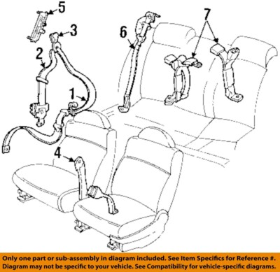 GM OEM 98-02 Intrigue Restraint Systems Front Seat Belts-Buckle End 88896434