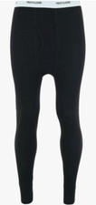 Fruit of the Loom Men's Waffle Weave Thermal Long John Underwear,X- Large, Black