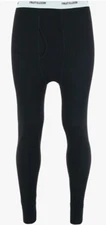 Fruit of the Loom Men's Waffle Weave Thermal Long John Underwear,X- Large, Black