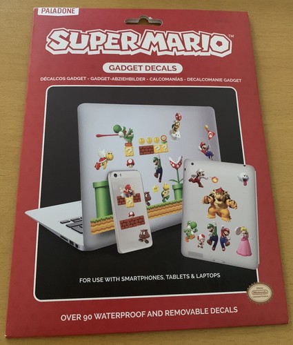 OFFICIAL NINTENDO SUPER MARIO GAMING GADGET LAPTOP DECALS REMOVABLE STICKERS - Picture 3 of 12