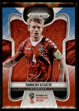 2018 Panini Prizm World Cup RED BLUE WAVE #261 Simon Kjaer - Denmark Qty