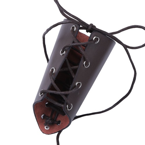 Pulsera con guantelete de cuero sintético para hombres brazaletes medievales de tiro con arco protector de muñeca vikingo - Imagen 34 de 37