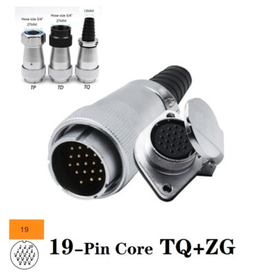 WS32 4pin-19pin IP67 TQ+ZG diamond clamshell aviation plug industrial connection