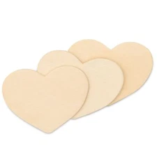 Wooden Heart Shapes 7 x 6.5 x 1/8 Bag of 5 Unpainted Wood Heart Cutout Shapes...