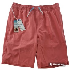 NEW Southern Tide Boys' XL 16 Red 2.0 Swim Trunks Shorts- 55