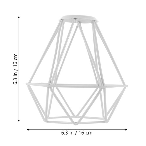 Metal Wire Diamond Shape Lampshade Retro Ceiling Lampshade Hanging Light Cover - 第 6/12 張圖片