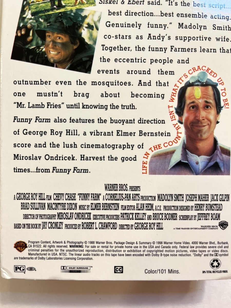 Funny Farm (VHS, 1988) Chevy Chase 85391180937| eBay