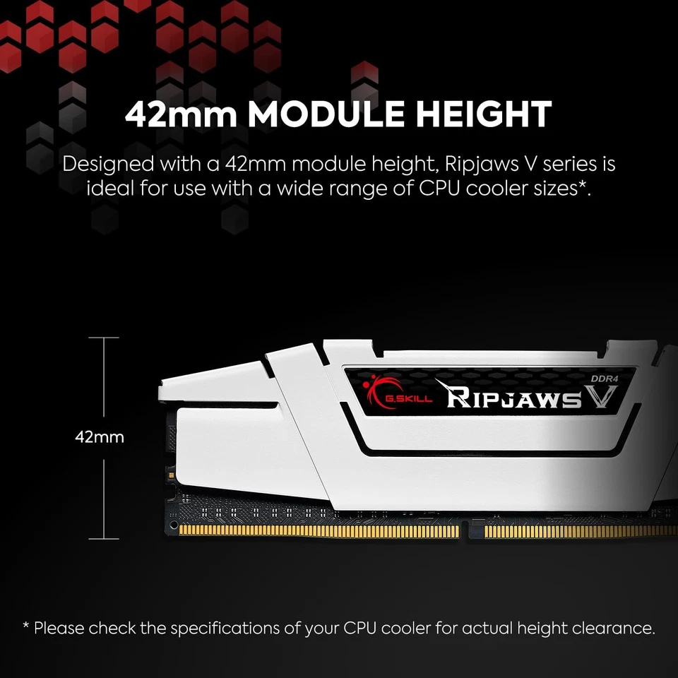 G.SKILL RipJaws V 32GB DDR4 3600MHz 2x16GB RAM for AMD Intel Gaming - Image 3 of 4