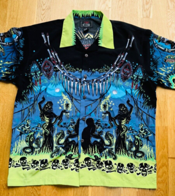 LA ROCKA BC ETHIC VINTAGE BLACK MAGIC VOODOO TIKI VINCE RAY MEN'S