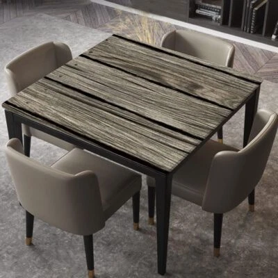 SOONEEDEAR Square TableCloth Elastic Edged Fitted Table Cover Waterproof 100% Polyester