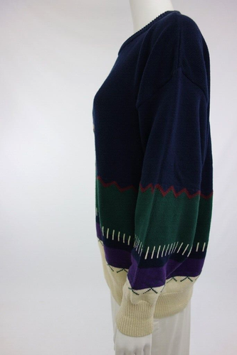 ST JOHNS BAY Blue/Green ROCKY MOUNTAIN SKI SWEATER Snowboard Men's M 38-40 - Picture 4 of 6