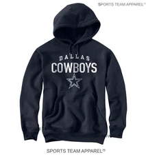 DALLAS COWBOYS JERSEY NAVY BLUE HOODIE SWEATSHIRT