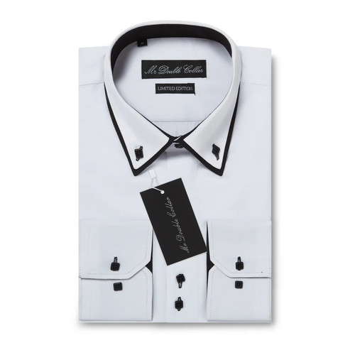 Chemise Homme Premium Oxford Blanc 100% Coton Longue Manches Taille L