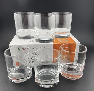 Bormioli Rocco - Set of 6 CORTINA 6.5 oz Whiskey Glasses - Bar Pub ITALY A9