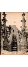 Mont Saint Michel France Postcard: Gothic Staircase Architecture Pre-1907