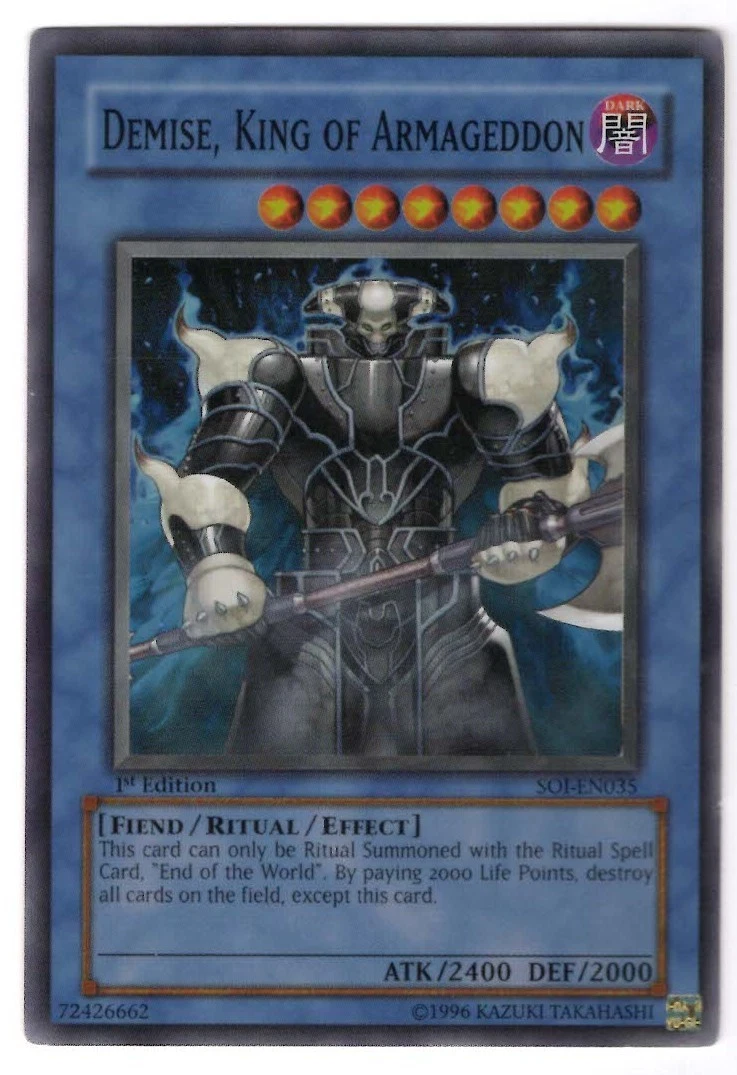 Demise, King of Armageddon Yu-Gi-Oh! TCG Individual Trading Card