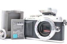 N Mint Olympus PEN Lite E-PL7 Silver Mirrorless Digital Camera Body Shutter 4055