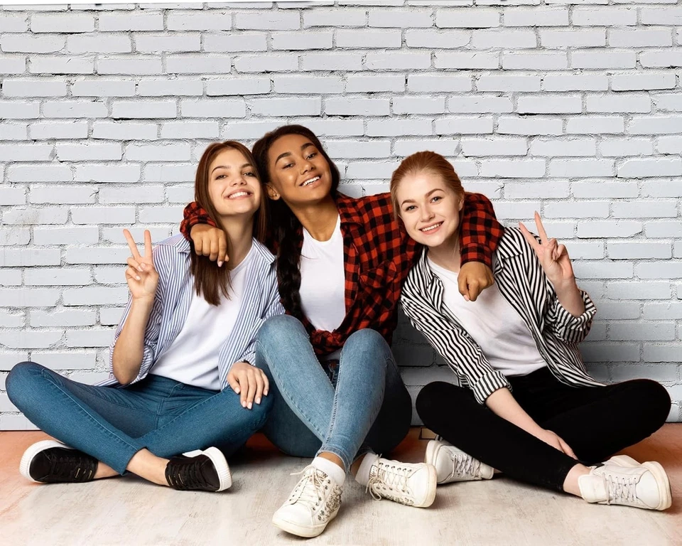 Telón de fondo de pared de ladrillo de 10 x 8 pies para fotografía tela de poliéster ladrillo foto ba... Foto 3 de 4