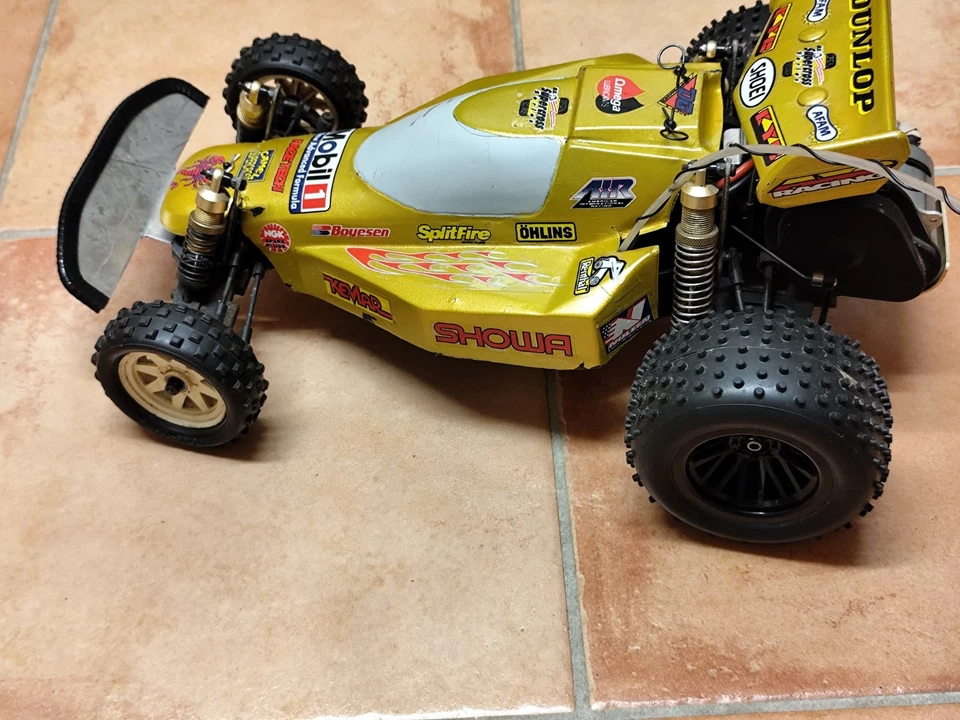 Tamiya RC Buggy Vintage 1:10 RC Car Dragster Stil, mit Fernbedienung Graupner D4 - Bild 3 von 4