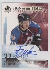 2008-09 SP Authentic Sign of the Times TJ Hensick #ST-HE Auto 11jd