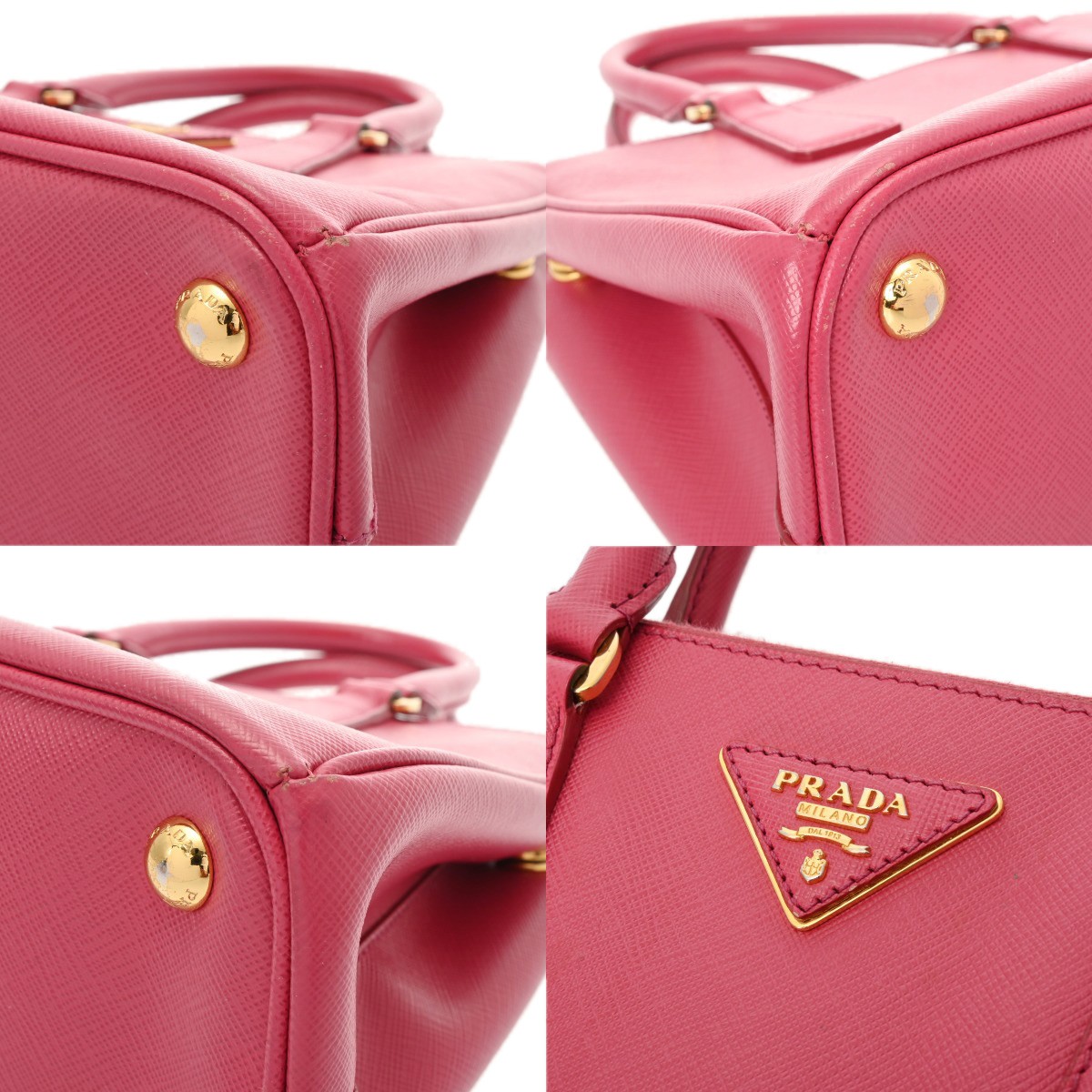 PRADA 2WAY Safiano leather pink Women Handbag thumbnail 4