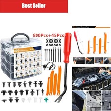 800 Pcs Car Fastener Clips Kit Plastic Push Rivet Retainer for Bumper Door Trim