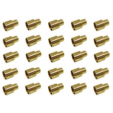 Bag of (25) 1/2" x 1/2" PEXworx Brass Pex Crimp Male Sweat Adapter