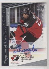 2021 Upper Deck Team Canada Juniors Gold Spectrum Guillaume Richard Auto h8y