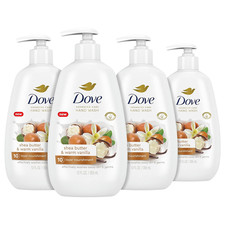 Dove Advanced Care Hand Wash Shea Butter  Warm Vanilla 4 Count for Soft, Smooth