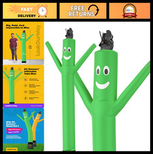Wacky Waving Inflatable Tube Man - 7ft Air Dancer Attachment - Green Advertising