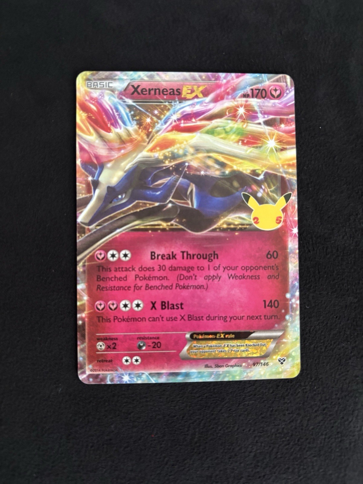 Xerneas EX 97/146 Celebrations: Classic Collection Holo Pokemon TCG - LP/MP