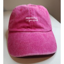 HR Bright Pink Baseball Cap Hat "Perfectly Imperfect" Adjustable Strap Back