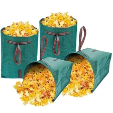 Leaf Collector Bags, Collapsible Yard Waste Bag 4-Pack – 40-Gallon Reusable G...