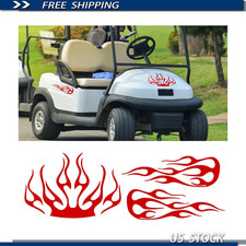 Flame Stripe Vinyl Decal Kit 3-piece Set Golf Carts Cars Trucks Motorcycles Flame Stripe Vinyl Decal Kit 3-piece Set Golf Carts Cars Trucks Motorcycles