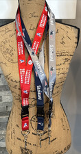 NFL - New England Patriots Neck Lanyard - Red, Blue, Gray   New With Tags