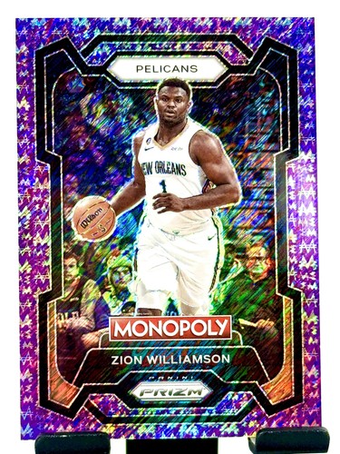 2023-24 Panini Prizm Monopoly #55 Zion Williamson Purple Shimmer #/50