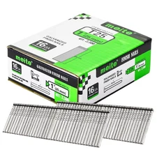 meite 16 Gauge Finish Nails 1-Inch Galvanized for Woodworking, Upholstery
