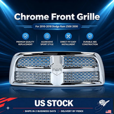 Us Stock Chrome Front Grille For 2010-2018 Dodge Ram 2500 3500 Upper Grill Us Stock Chrome Front Grille For 2010-2018 Dodge Ram 2500 3500 Upper Grill