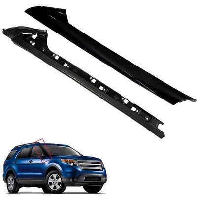 Right Side Windshield A-Pillar Trim 2Pcs Black for 2011-2019 Explorer 926-451