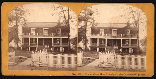 Virgina House Where General Lee signed the Capitulation papers  April 9, 1865.
