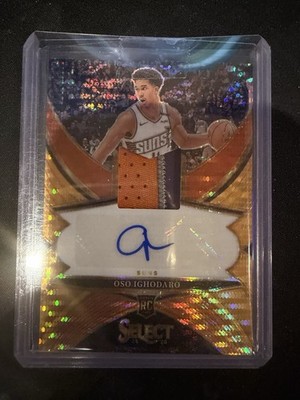 2024-25 Panini Select - Rookie Jersey Autographs Oso Ighodaro Orange Pulsar /30